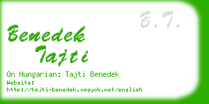 benedek tajti business card